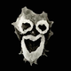 A trio of feeding structures on N. fowleri resembles a haunting, grimacing face. (Image by D.T. John & T.B. Cole, Visuals Unlimited)
